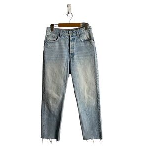 Zara Women’s Light Wash High Waisted Butterfly Denim Jeans